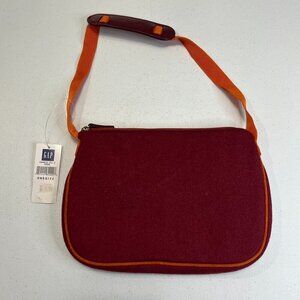 Gap Y2K Shoulder Bag Small Rust Red Orange Felt Cute Casual School Vintage NWT